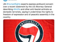 Națiunile Unite susține un grup al urii de extrema stângă numit Antifa