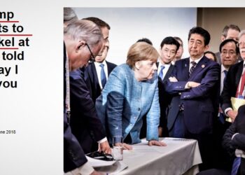 Trump aruncă bomboane la Merkel