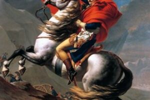 David – Napoléon traversand Alpii