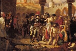 Gros Bonaparte vizitandu-i pe ciumatii de la Jaffa(detaliu)
